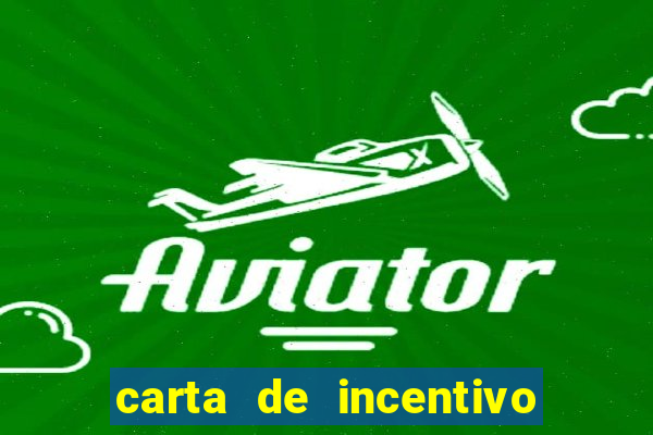 carta de incentivo para alunos